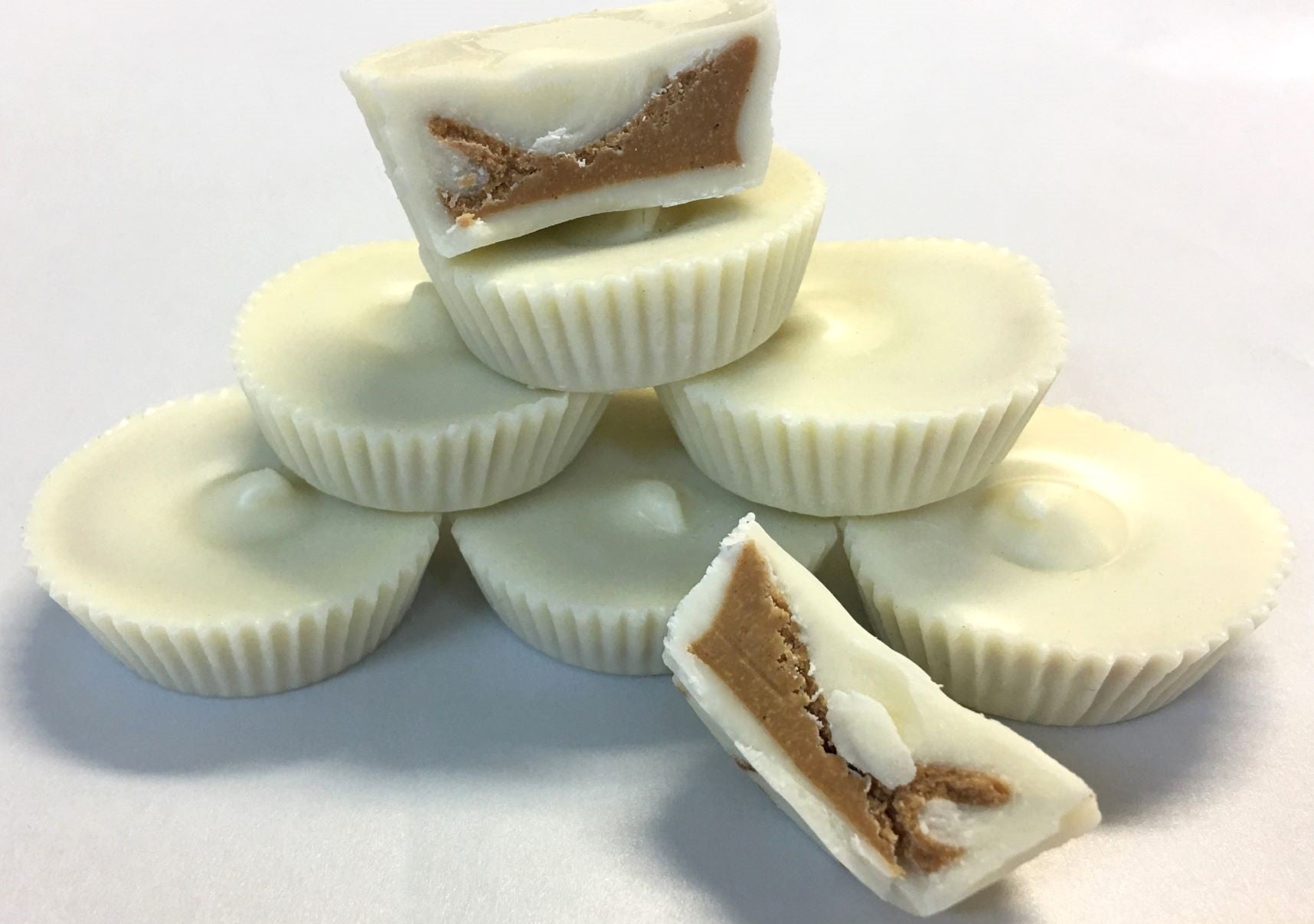 White chocolate peanut butter cups
