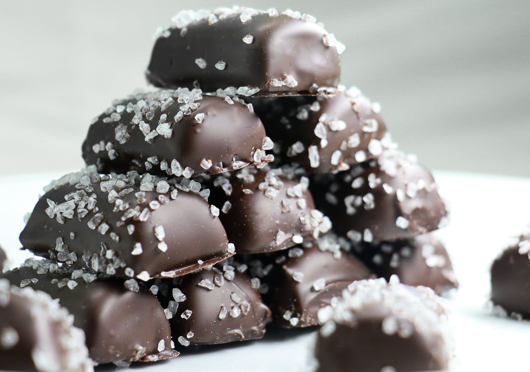 sea salt caramels - dark chocolate